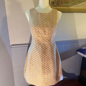 Pink and Gold Sleeveless Dress